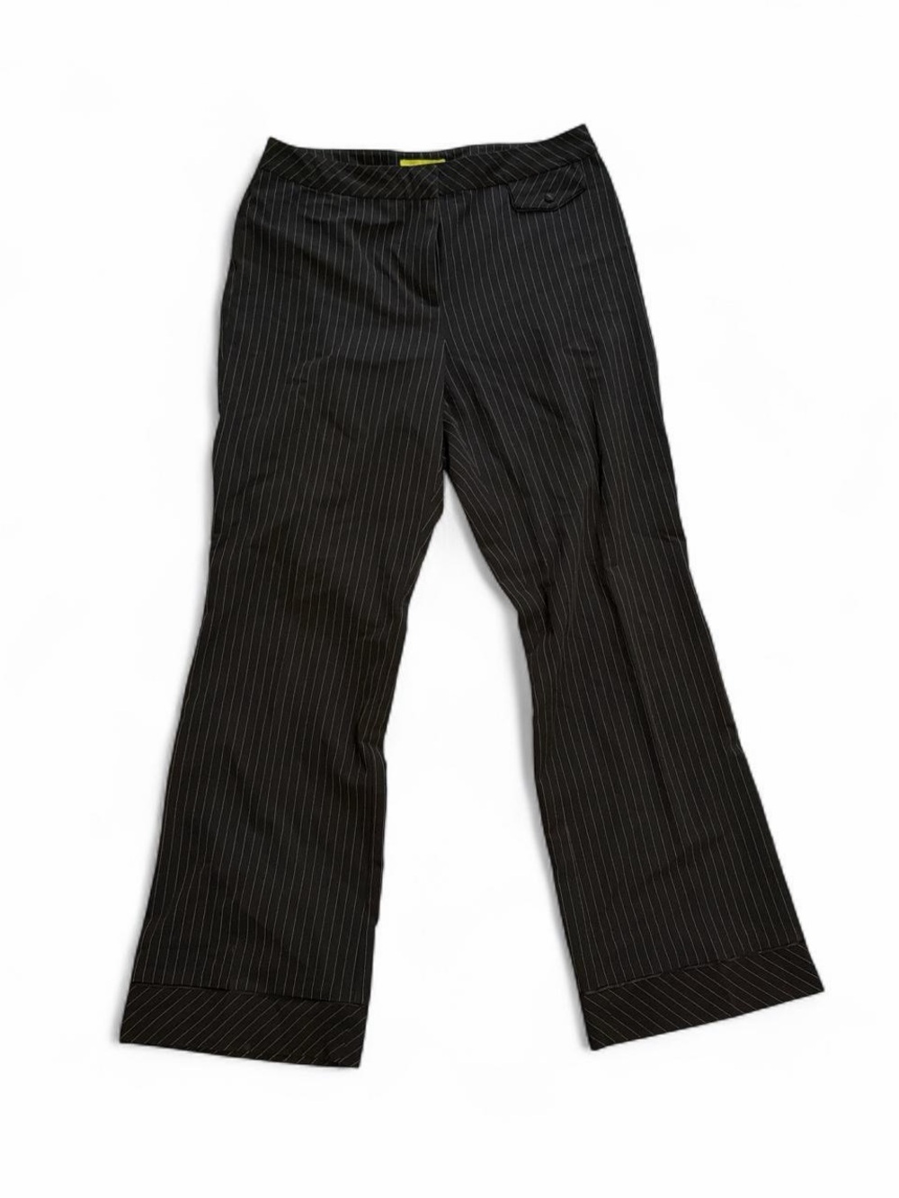 Sigrid Olsen Black Pinstripe Boot-Cut Trousers